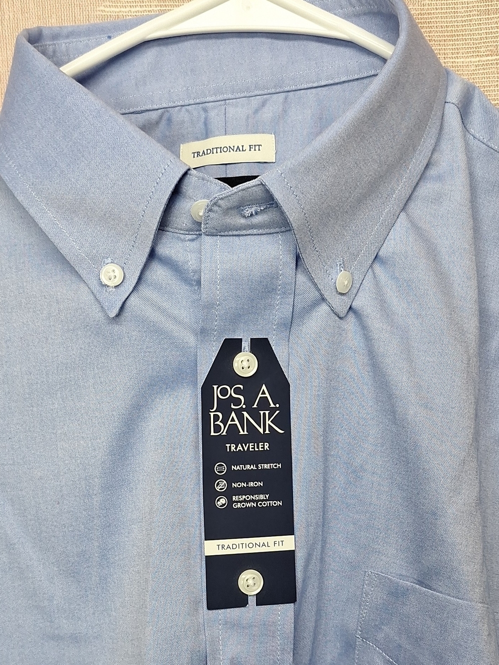 Jos. A. Bank Men's Traditional Fit Traveler Button-Down Shirt - Size 17-35